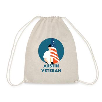 austin veteran - Drawstring Bag - nature - Front