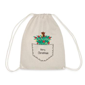 Merry Christmas 2 - Turnbeutel - Natur - Vorne