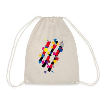 Abstract - Art Stripe Decoration - Drawstring Bag - nature - Front