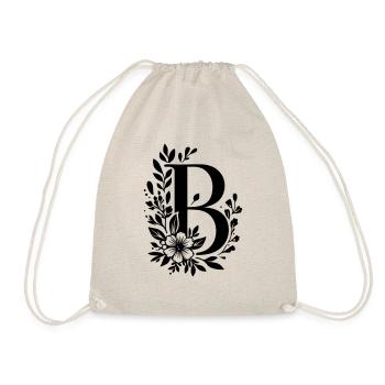 Buchstabe B Blume - Turnbeutel - Natur - Vorne