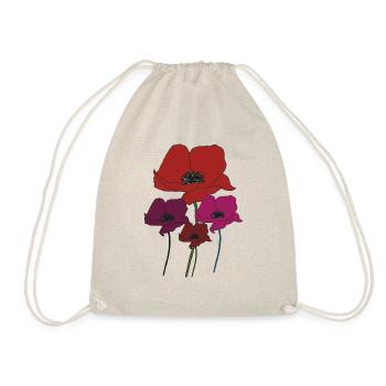 Poppy bouquet - Drawstring Bag - nature - Front