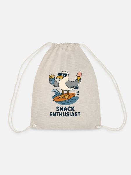 Snack Enthusiast Möwe - Turnbeutel - Natur
