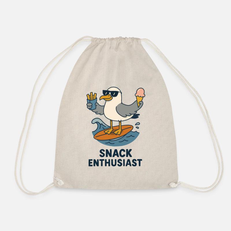 Snack Enthusiast Möwe - Turnbeutel - Natur