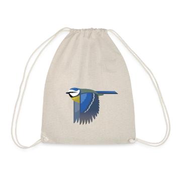 Blue Bird Graphic / Design / Illustration - Drawstring Bag - nature - Front