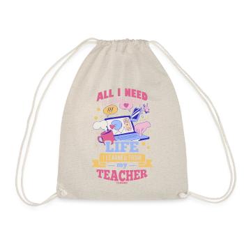 All I Need To Learn About Life Teacher - Drawstring Bag - nature - Front