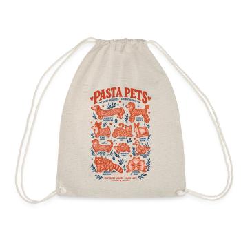 Pasta Pets Lustige Nudeltiere Hunde Katzen Humor - Turnbeutel - Natur - Vorne