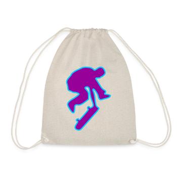 Skateboard Skater Skateboarder Skate - Drawstring Bag - nature - Front