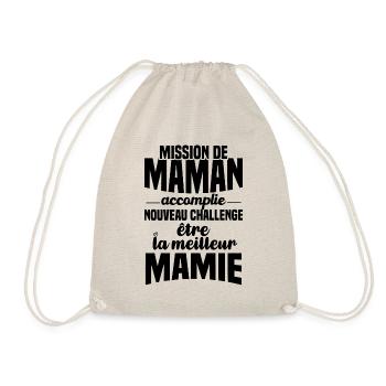 Mission de maman accomplie mamie annonce grossesse - Sac de sport léger - nature - Devant