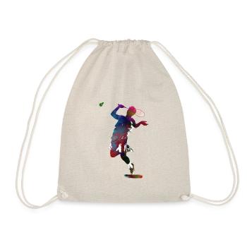 Badminton sport art #badminton - Drawstring Bag - nature - Front