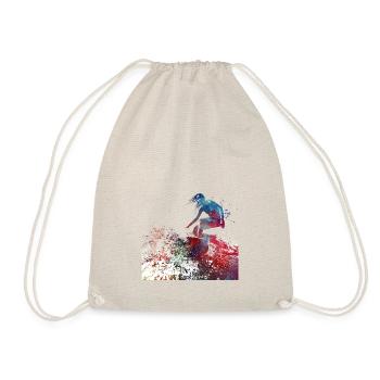Surfer sport art #surfer #sport - Drawstring Bag - nature - Front