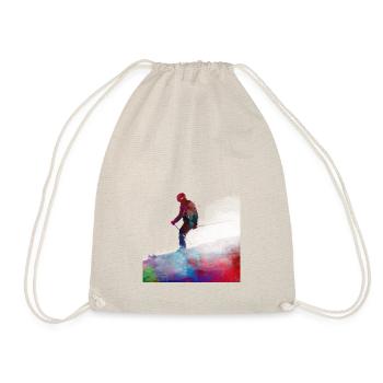 Ski sport art #ski #sport - Drawstring Bag - nature - Front