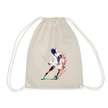 fencing sport art #fencing #sport - Drawstring Bag - nature - Front
