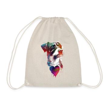 Dog love graphic art #dog - Drawstring Bag - nature - Front