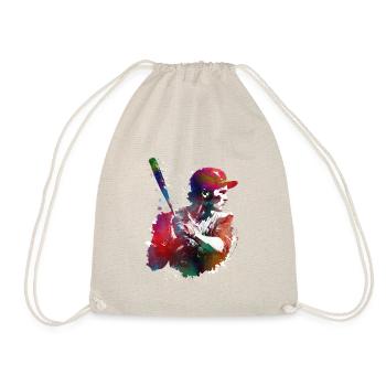 Baseball player #baseball #sport - Drawstring Bag - nature - Front