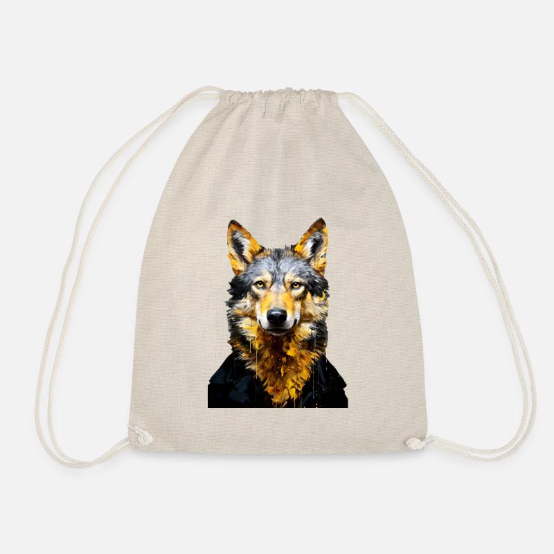 Wolf Tierkunst #wolf - Turnbeutel - Natur