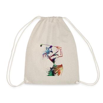 Golf player sport #golf #sport - Drawstring Bag - nature - Front