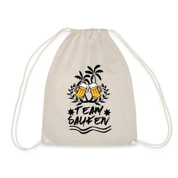 Team Saufen Malle JGA Party Design - Turnbeutel - Natur - Vorne