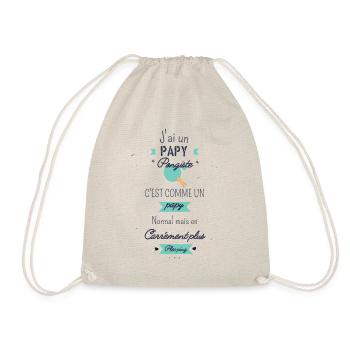 J'ai un papy pongiste carrément plus ploc ping - Sac de sport léger - nature - Devant