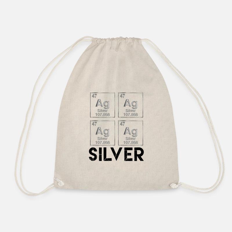 Silber (Ag), Silber im Periodensystem, Silber - Turnbeutel - Natur