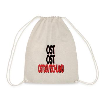 Osten Ossi DDR Ost stolz Trabi Geschenk Nostalgie - Turnbeutel - Natur - Vorne