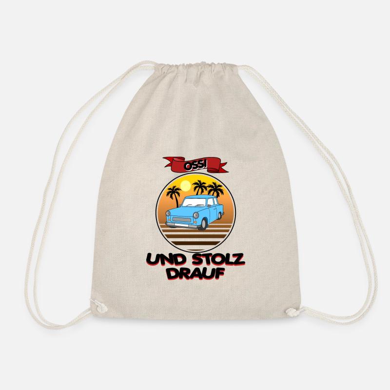 Osten Ossi DDR Ost stolz Trabi Geschenk Nostalgie - Turnbeutel - Natur