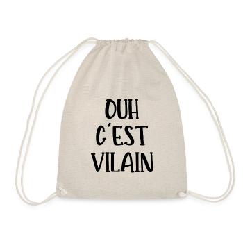 ouh c'est vilain - Sac de sport léger - nature - Devant