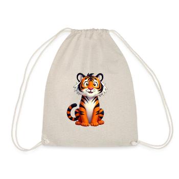 Tiger Gift Tiger Costume Cute Cool - Drawstring Bag - nature - Front