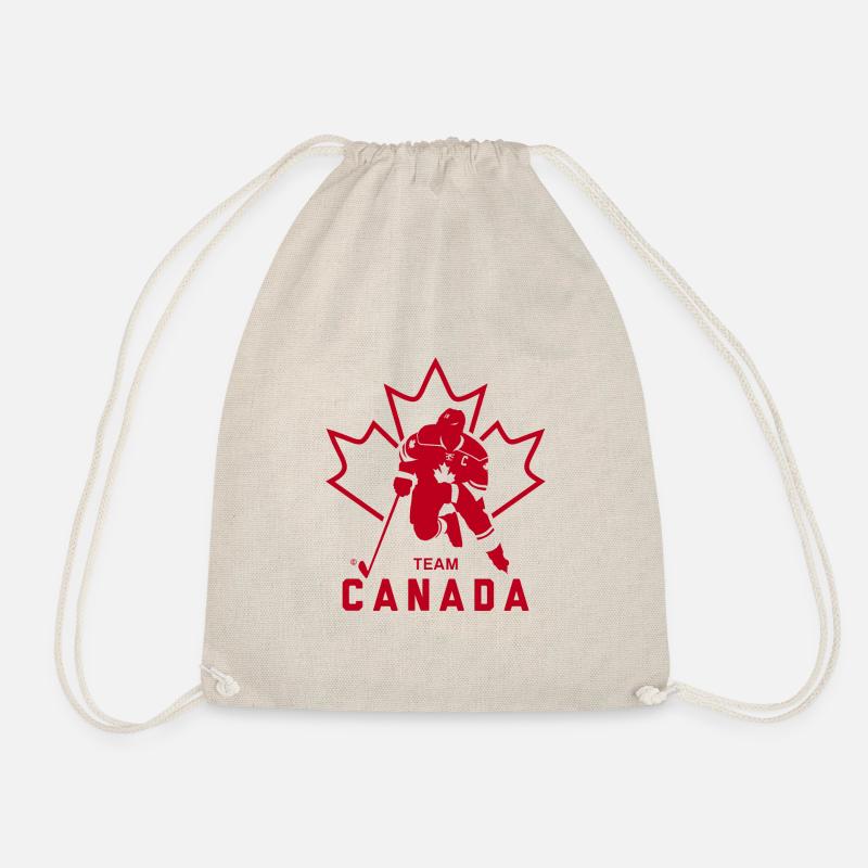TEAM CANADA EISHOCKEY SPIELER SILHOUETTE - Turnbeutel - Natur