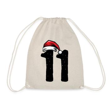 11 Numéro Noël - Sac de sport léger - nature - Devant