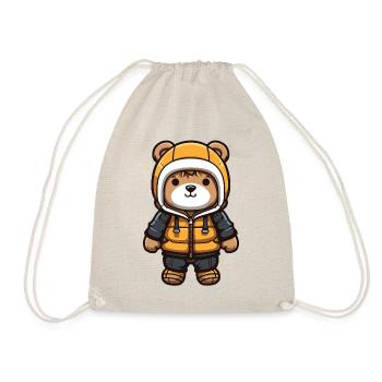 Bear Comic Winter - Drawstring Bag - nature - Front