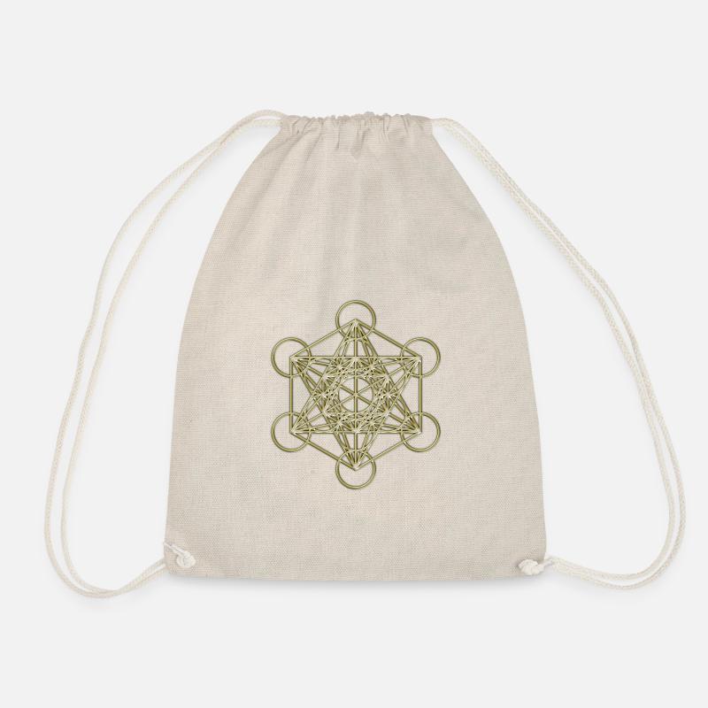 Metatrons Cube gold 3D - Turnbeutel - Natur