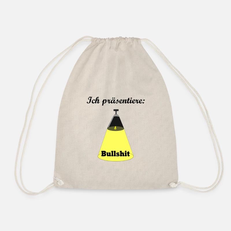 Praesentation Bullshit - Drawstring Bag - nature