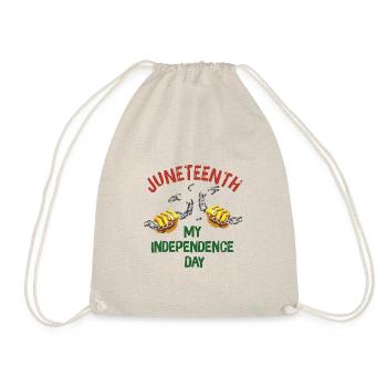 Juneteenth Black History Day Pride Gift - Drawstring Bag - nature - Front