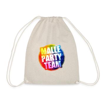 Malle Party Team Bunt - Turnbeutel - Natur - Vorne