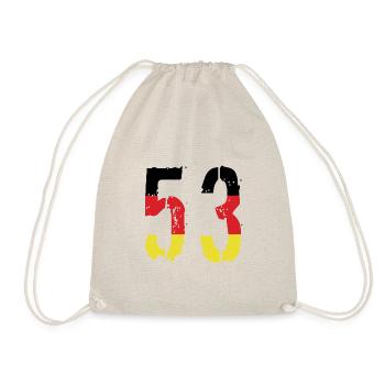 Maillot 53 Numéro Allemagne - Sac de sport léger - nature - Devant