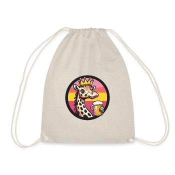 Giraffe Bier Comic - Turnbeutel - Natur - Vorne