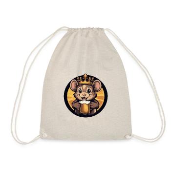 Mouse Beer Comic - Drawstring Bag - nature - Front