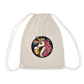 Einhorn Bier Comic - Turnbeutel - Natur - Vorne