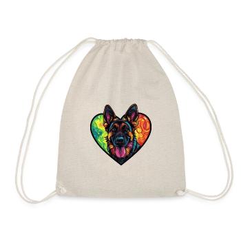 Berger Allemand Chien Coeur Amour - Sac de sport léger - nature - Devant