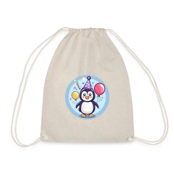Penguin Birthday Comic - Drawstring Bag - nature - Front