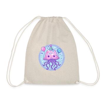 Jellyfish Birthday Comic - Drawstring Bag - nature - Front