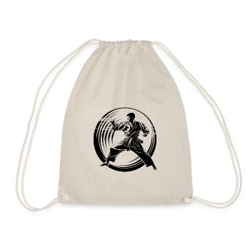 Karate Silhouette - Drawstring Bag - nature - Front