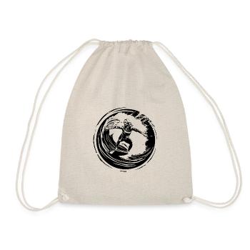 Silhouette de surfeur - Sac de sport léger - nature - Devant