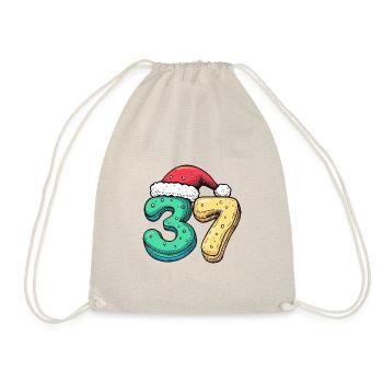 37 Numéro Noël - Sac de sport léger - nature - Devant