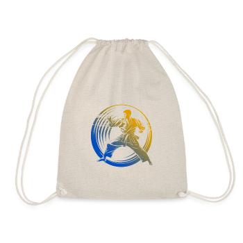 Karate Silhouette Colorful - Drawstring Bag - nature - Front