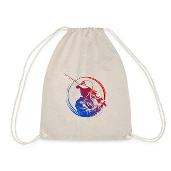 Fishing Silhouette Colorful - Drawstring Bag - nature - Front