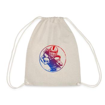 American Football Silhouette Colorful - Drawstring Bag - nature - Front