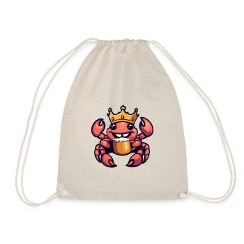 Crab Crab Beer Funny - Drawstring Bag - nature - Front