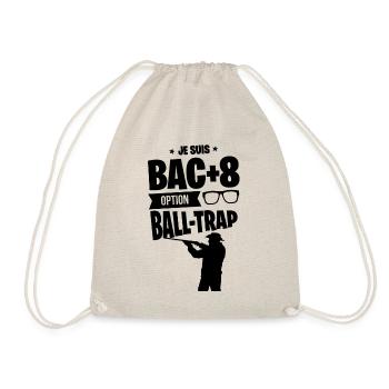 BAC+8 BALL-TRAP idée cadeau humour drôle sport tir - Sac de sport léger - nature - Devant