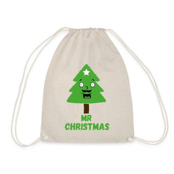 Mr Christmas tree - Drawstring Bag - nature - Front